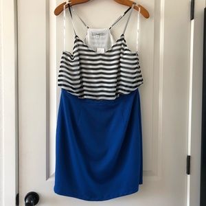 NEW Papaya Striped and Blue Dress Lrg